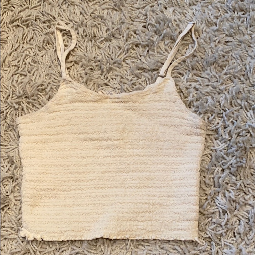 Brandy Melville Smocked cropped tank